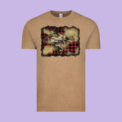 Buffalo Plaid Christmas Camouflage Glitter Background Vintage Tee Designed By Jasminsmagicworld