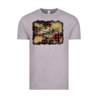 Vintage Zinc buffalo plaid christmas camouflage glitter background Vintage Tee - Jasminsmagicworld