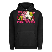 Pigment Black My first Valentine's Day Unicorn Urban Hoodie - FaDigitalArtStudio