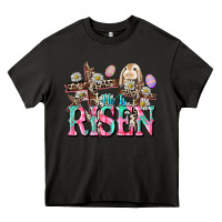 Asphalt He is risen Easter Day Heavy Core Tee - CowGirlArtShop