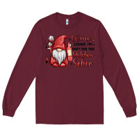 Burgundy wine because you cant run this shitshow sober Long Sleeve Tee - MaliasSmallBusiness