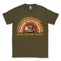 Army Green back to school rainbow hello second grade Classic Tee - AdoDesignShop
