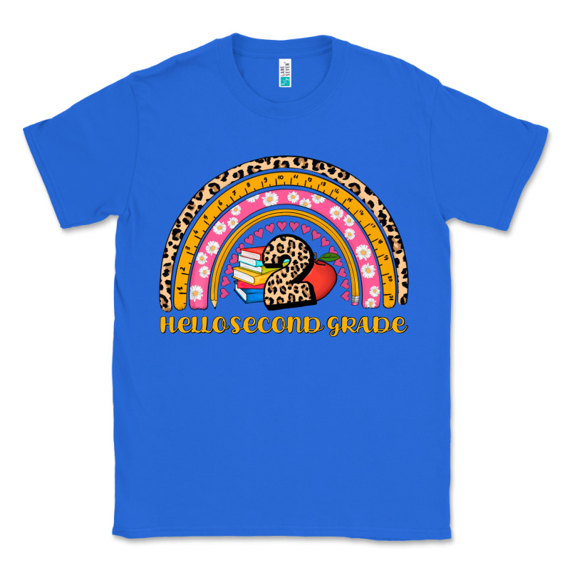 Back To School Rainbow Hello Second Grade Classic Tee by AdoDesignShop | Teevron