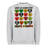 Heather Grey what we learn from black history Heavyweight Sweatshirt - MaliasSmallBusiness