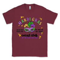 Burgundy mardi gras social club Classic Tee - MaliasSmallBusiness