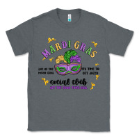 Charcoal Heather mardi gras social club Classic Tee - MaliasSmallBusiness