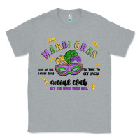 Heather Grey mardi gras social club Classic Tee - MaliasSmallBusiness