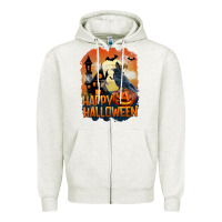 Happy Halloween With Crow Zipper Hoodie | Teevron