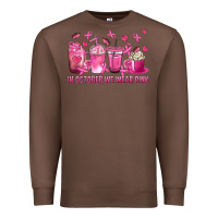 Chestnut In October We Wear Pink with Breast Cancer Coffee Premium Sweatshirt - texasbilliewilder
