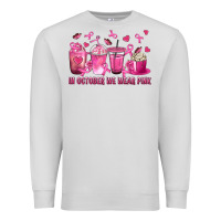 Dove Grey In October We Wear Pink with Breast Cancer Coffee Premium Sweatshirt - texasbilliewilder