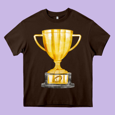 Throphy Cup Heavy Core Tee Designed By Fadigitalartstudio