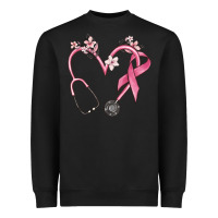 Black stethoscope nurse medical breast cancer awareness Heavyweight Sweatshirt - MaliasSmallBusiness