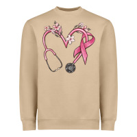 Mushroom stethoscope nurse medical breast cancer awareness Heavyweight Sweatshirt - MaliasSmallBusiness