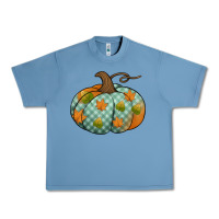 Pebble Blue blue plaid autumn pumpkin Urban Heavy Tee - Jasminsmagicworld