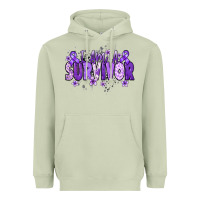 Matcha I am a survivor purple ribbon Heavyweight Hoodie - NancyCooperArtShop