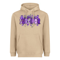 Mushroom I am a survivor purple ribbon Heavyweight Hoodie - NancyCooperArtShop