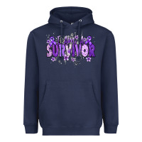 Navy I am a survivor purple ribbon Heavyweight Hoodie - NancyCooperArtShop