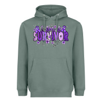 Sage I am a survivor purple ribbon Heavyweight Hoodie - NancyCooperArtShop