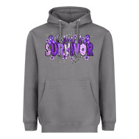 Storm I am a survivor purple ribbon Heavyweight Hoodie - NancyCooperArtShop