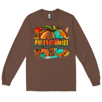 Chestnut Phlebotomist pumpkin Long Sleeve Tee - NancyCooperArtShop