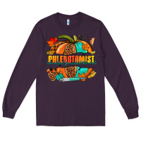 Plum Phlebotomist pumpkin Long Sleeve Tee - NancyCooperArtShop