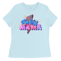 Baby Blue badass mama Ladies Tee - Zillion Design Studio
