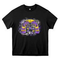 Black halloween rainbow Heavy Core Tee - CowhideDigitalArt