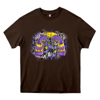 Chocolate Brown halloween rainbow Heavy Core Tee - CowhideDigitalArt