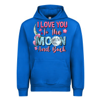 Cobalt I love you to the moon and back Valentine's Day Urban Hoodie - FaDigitalArtStudio