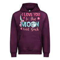 Mauve Wine I love you to the moon and back Valentine's Day Urban Hoodie - FaDigitalArtStudio