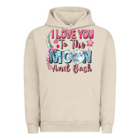 Pigment French Oak I love you to the moon and back Valentine's Day Urban Hoodie - FaDigitalArtStudio