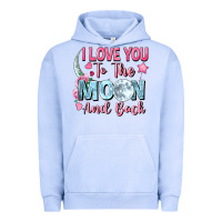 Pigment Grape Ice I love you to the moon and back Valentine's Day Urban Hoodie - FaDigitalArtStudio