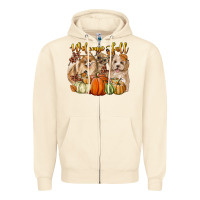 Sandshell welcome fall with dogs Zipper Hoodie - LillyAllenDesigns