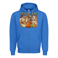 True Royal welcome fall with dogs Zipper Hoodie - LillyAllenDesigns