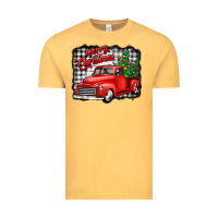 Vintage Mustard merry christmas red truck christmas trees Vintage Tee - Jasminsmagicworld