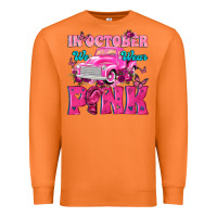 Carrot In October We Wear Pink Truck Premium Sweatshirt - texasbilliewilder