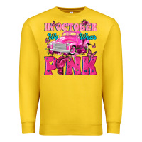 Lemon In October We Wear Pink Truck Premium Sweatshirt - texasbilliewilder
