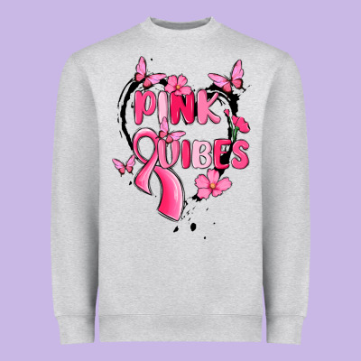 Pink Vibes Heavyweight Sweatshirt Designed By Maliassmallbusiness