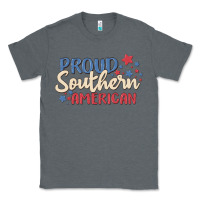 Charcoal Heather proud southern american Classic Tee - MaliasSmallBusiness