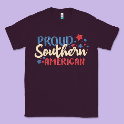 Proud Southern American Classic Tee Designed By Maliassmallbusiness