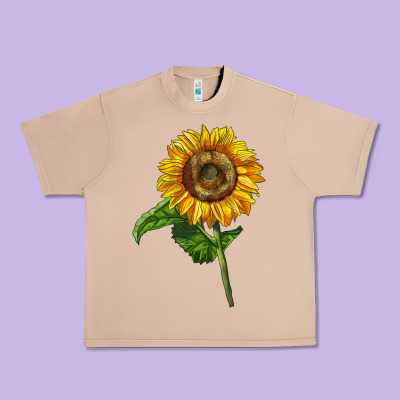 Mammoth Sunflower Urban Heavy Tee Designed By Lillyallendesigns