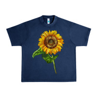 Navy mammoth sunflower Urban Heavy Tee - LillyAllenDesigns