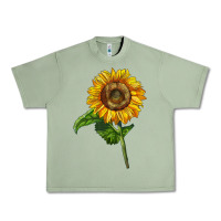 Oil Green mammoth sunflower Urban Heavy Tee - LillyAllenDesigns