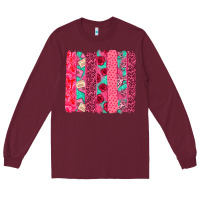 Burgundy valentines day brushstroke Long Sleeve Tee - NancyCooperArtShop
