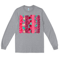 Heather Grey valentines day brushstroke Long Sleeve Tee - NancyCooperArtShop