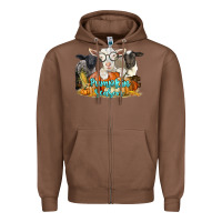 Chestnut pumpkin season with baby sheeps and goat Zipper Hoodie - LillyAllenDesigns