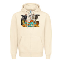 Sandshell pumpkin season with baby sheeps and goat Zipper Hoodie - LillyAllenDesigns