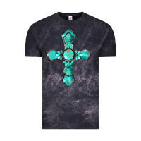 Cloud Black western turquoise gemstone cross Vintage Tee - BarkalooDesign