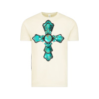 Vintage Arctic western turquoise gemstone cross Vintage Tee - BarkalooDesign