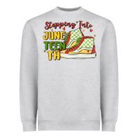 Heather Grey stepping into juneteenth Heavyweight Sweatshirt - MaliasSmallBusiness